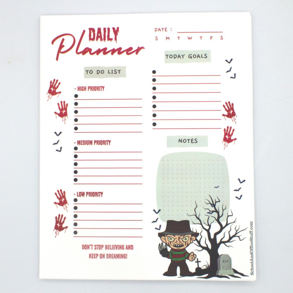 Freddy Krueger Planner Pad