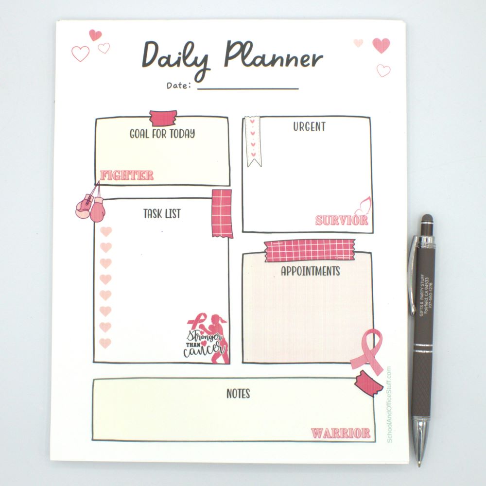 Breast Cancer Awareness Planner Pad