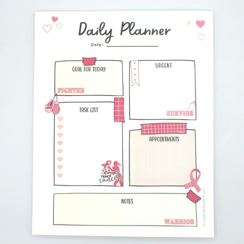 Breast Cancer Awareness Planner Pad