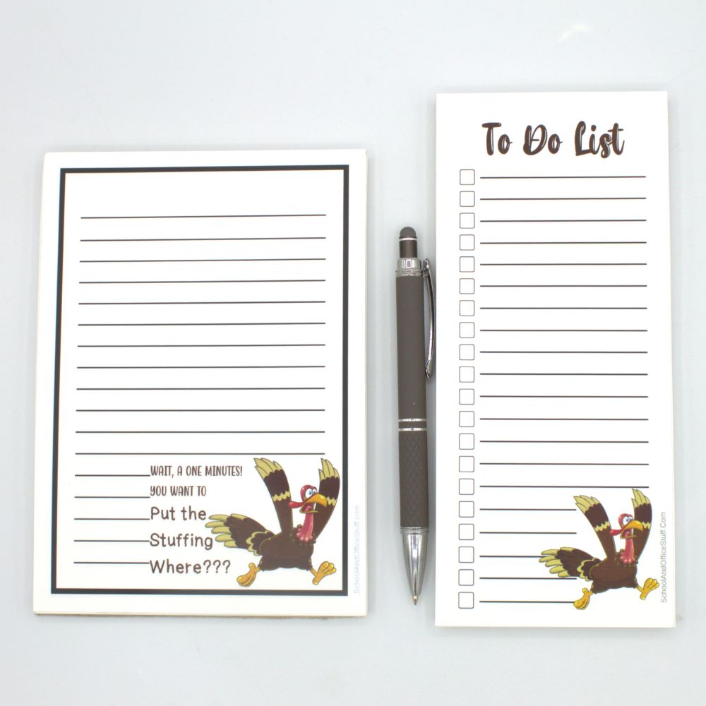 Scared Turkey Notepad Set