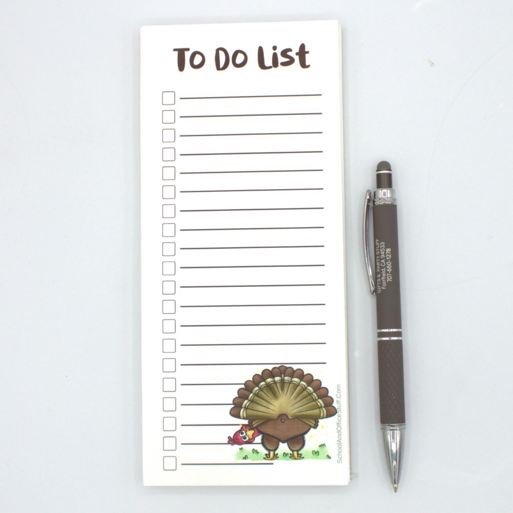 Funny Turkey List Pad