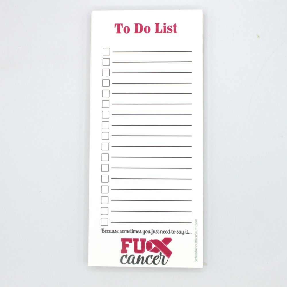 Fuck Breast Cancer List Pad