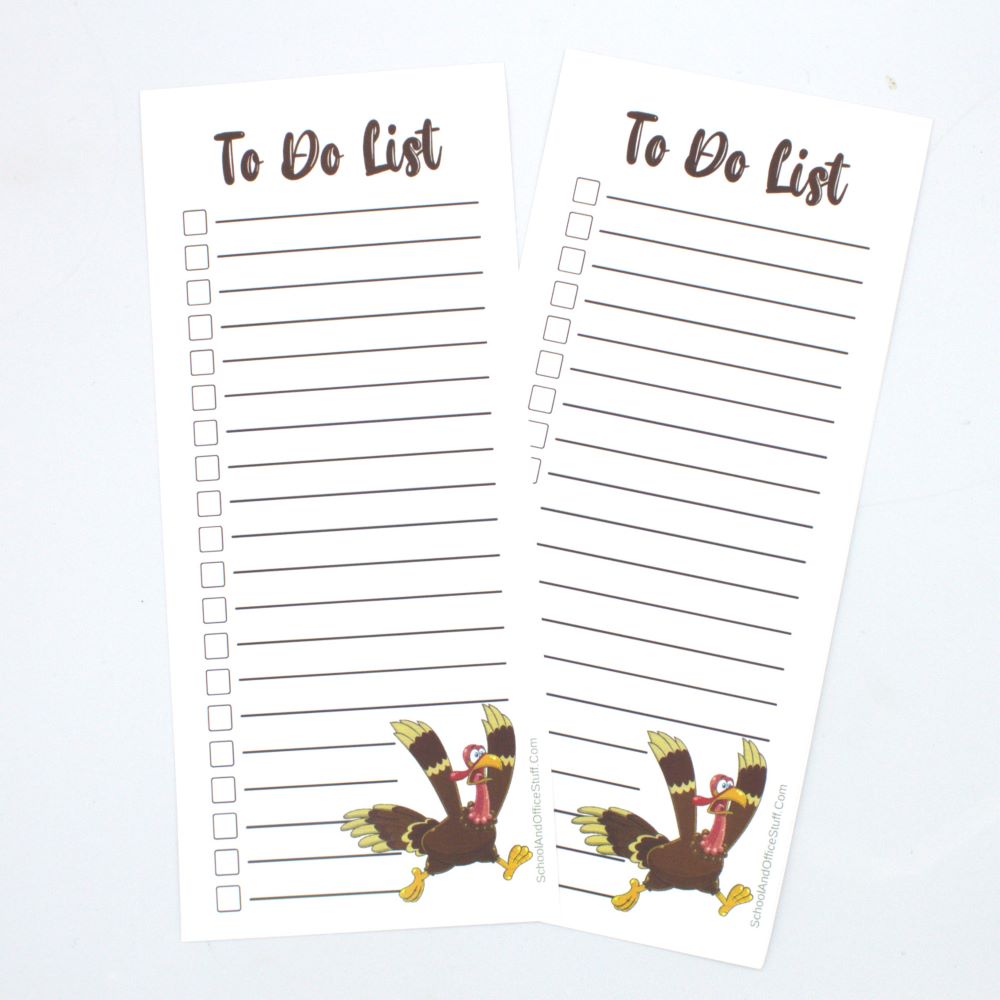 Scared Turkey List Pad