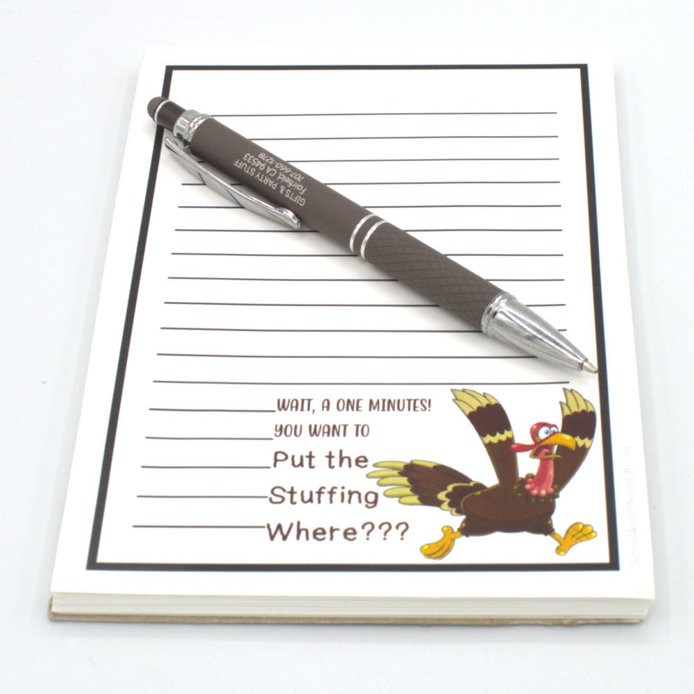 Scared Turkey Notepad