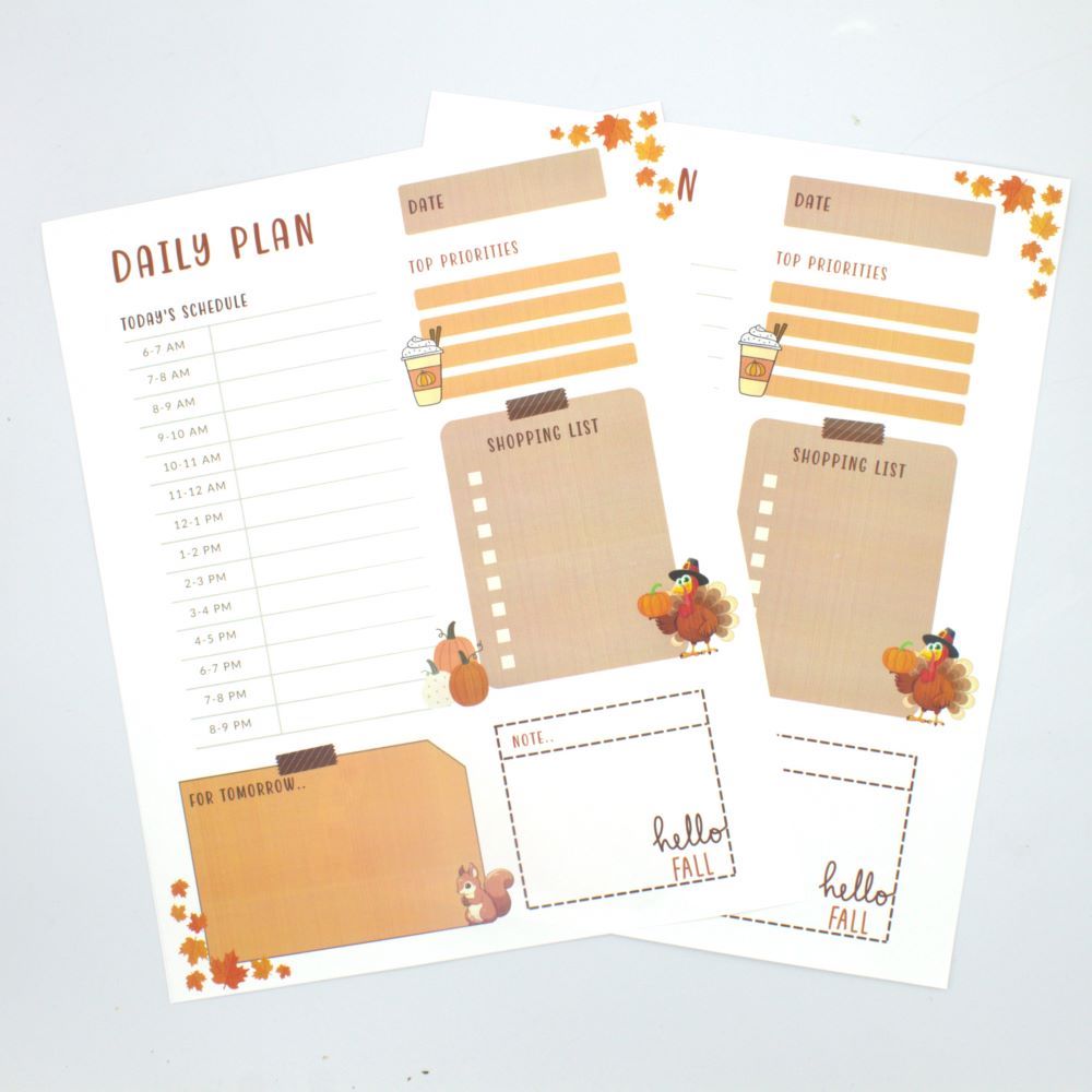 Thanksgiving Planner Pad