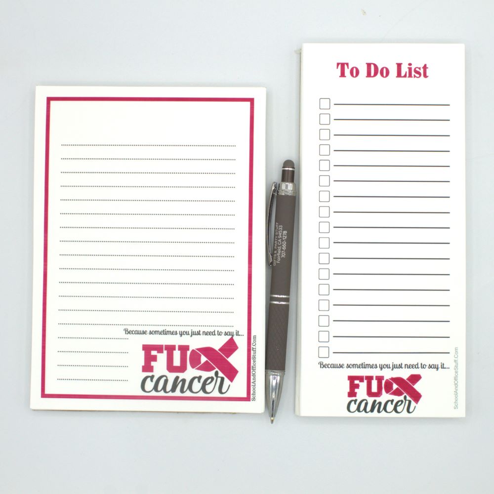 Fuck Breast Cancer Notepad Set