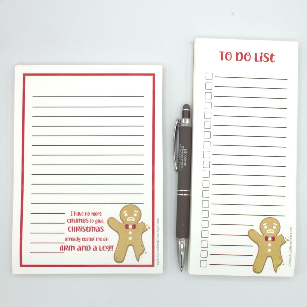 Gingerbread Man Notepad Set