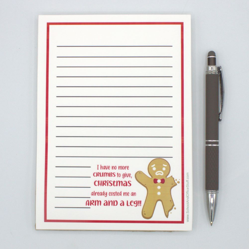 Gingerbread Man Notepad