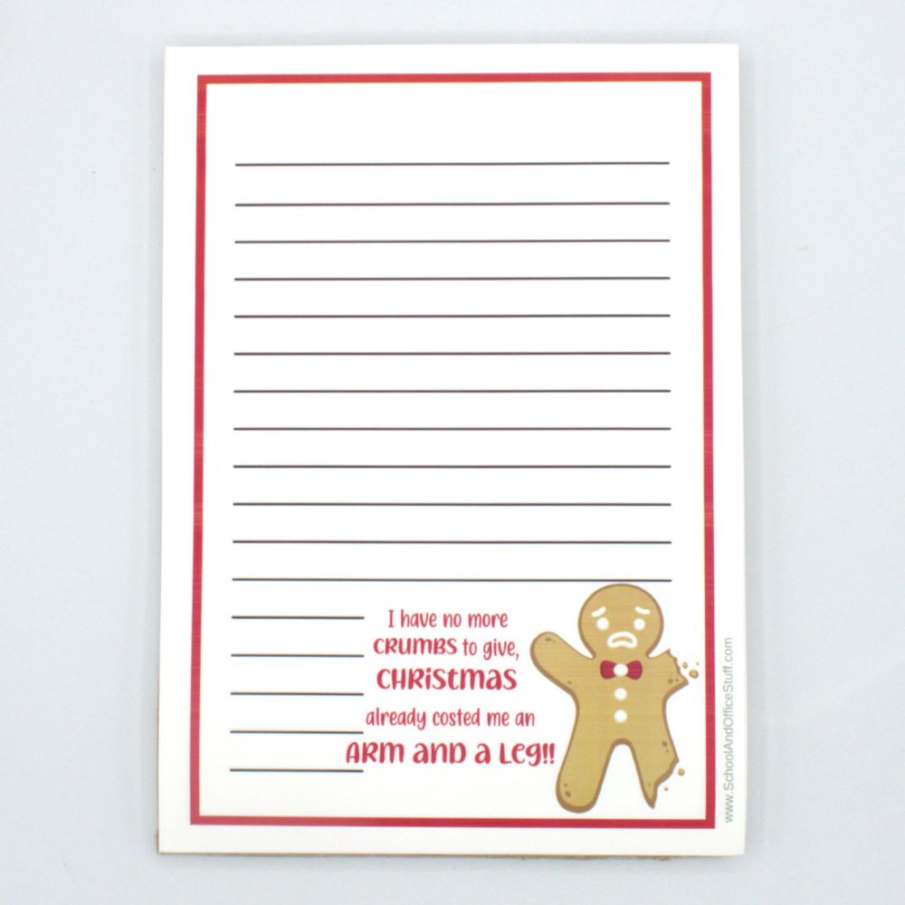 Gingerbread Man Notepad