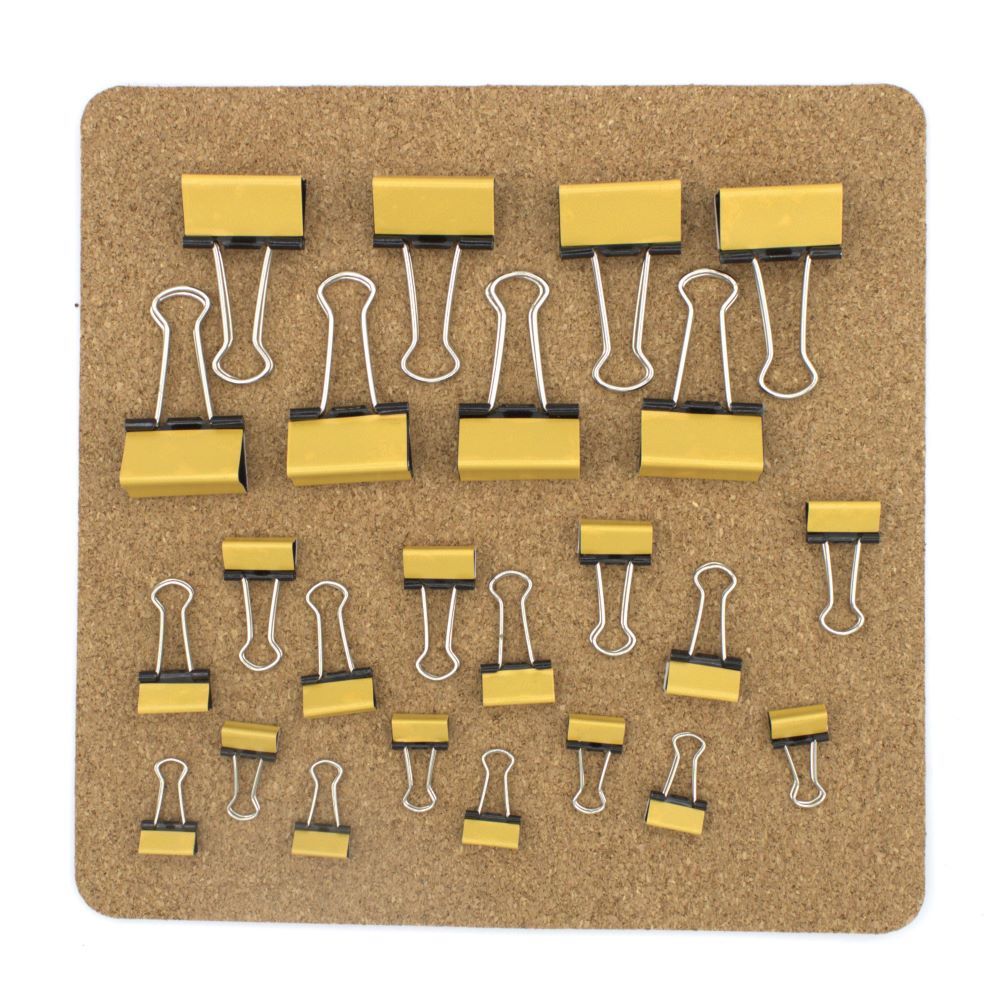 Mustard Yellow Binder Clips