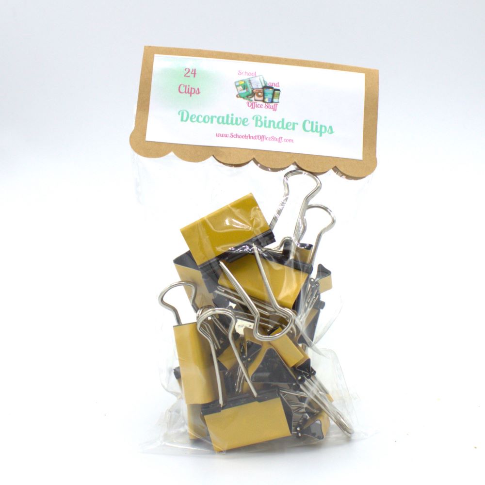 Mustard Yellow Binder Clips