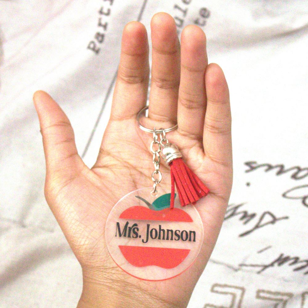 Apple Acrylic Keychain