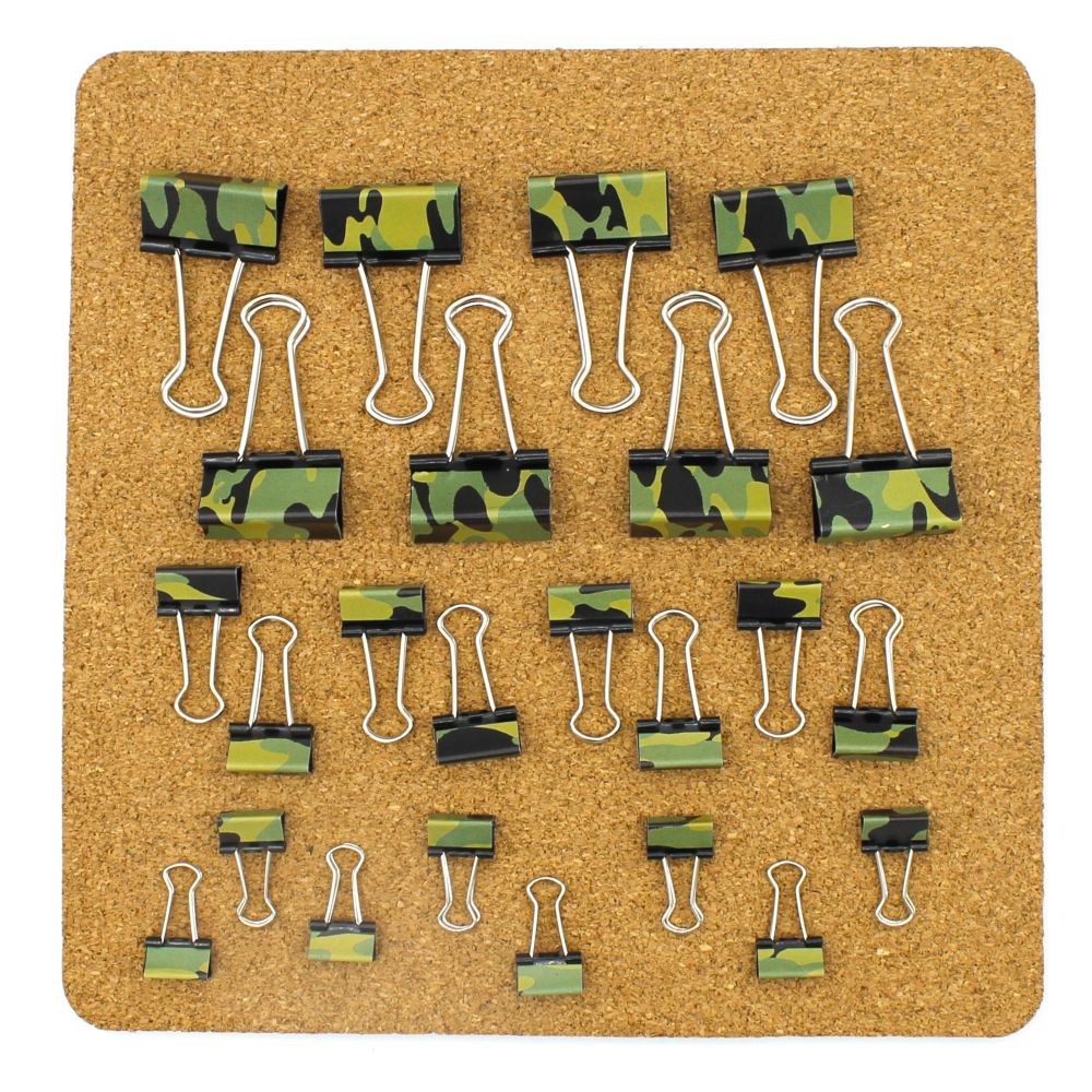 Camouflage Binder Clips - School and Office Stuff